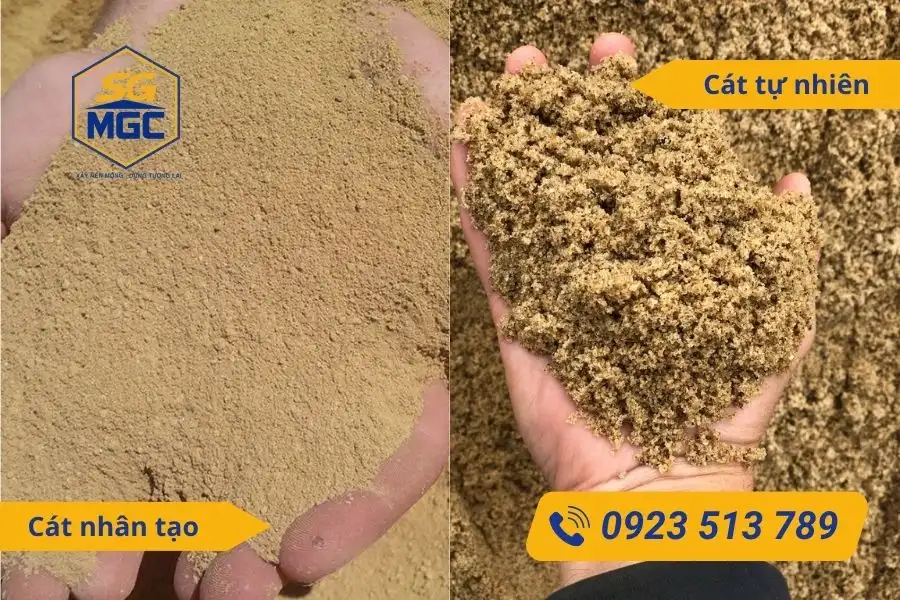 Cát nhân tạo và cát tự nhiên