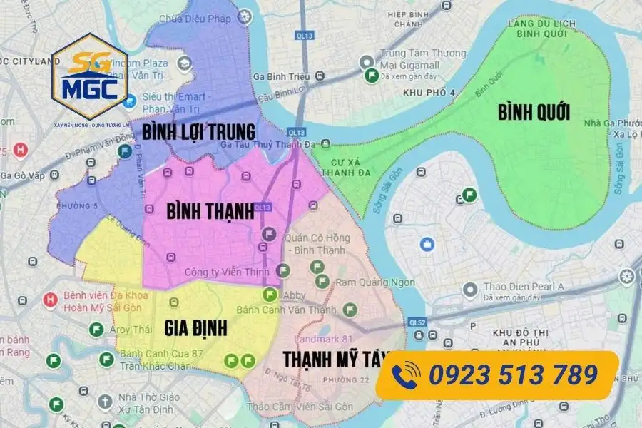 Phạm vi bán đá xây dựng tại Bình Thạnh của SG Megacons