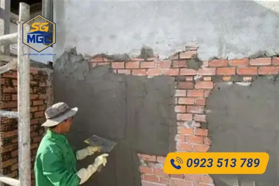 Trát tường bằng cát